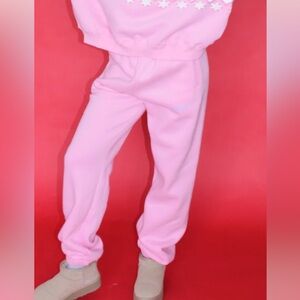 HAZEL BOUTIQUE THE HZL WINTER WONDERLAND SWEATPANTS Pink